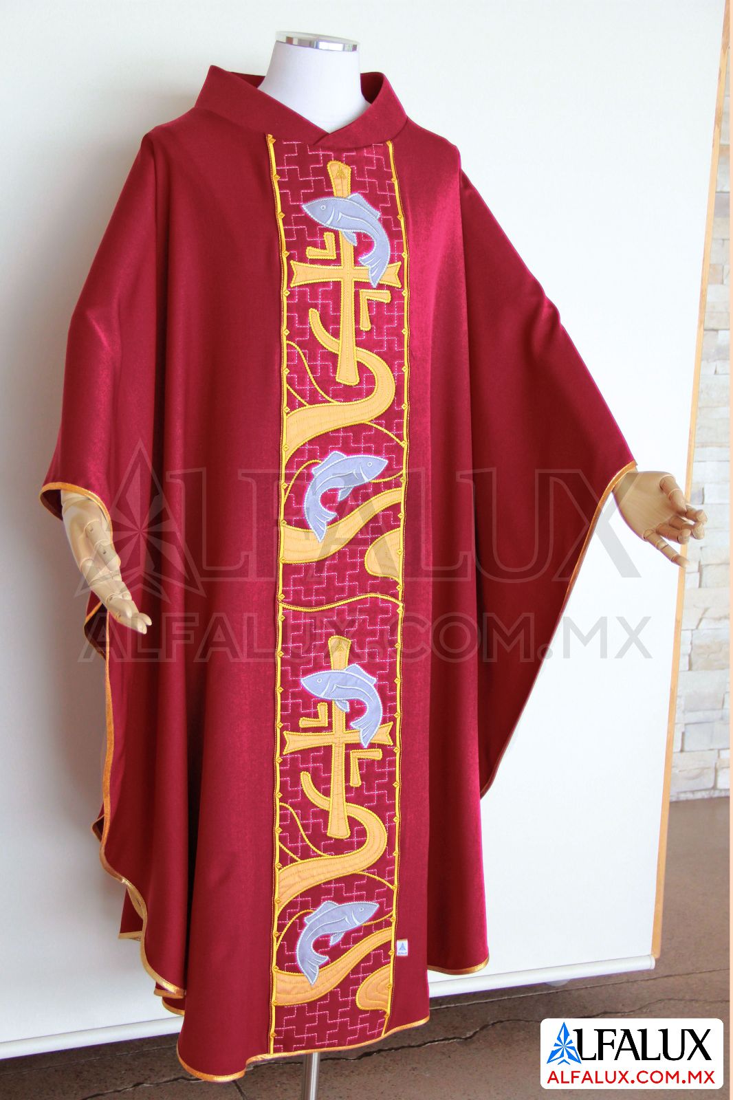 22 PECES Alfalux Casulla Central Rojo Quemado 23